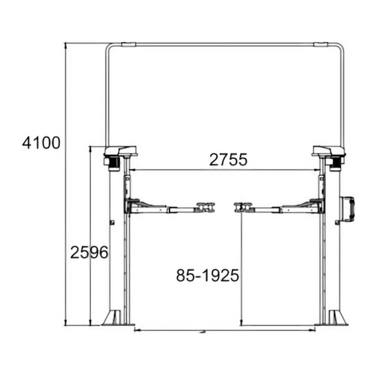Podnośnik 2-kolumnowy śrubowy Bestlift 240S PRO